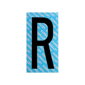 Lettera Adesiva Nera Serie T80 R Letterfix