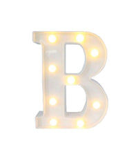 Lettera B Luminosa Con Luci Led A Batteria Decorazioni Per La Casa Dim. 22 Cm         