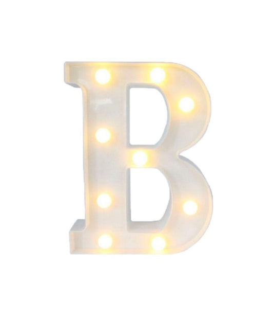 Lettera B Luminosa Con Luci Led A Batteria Decorazioni Per La Casa Dim. 22 Cm         