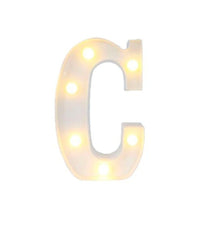 Lettera C Luminosa Con Luci Led A Batteria Decorazioni Per La Casa Dim. 22 Cm         