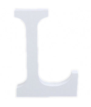 Lettera L In Legno Bianco Decorazione Confettata Matrimonio Compleanno Promessa         