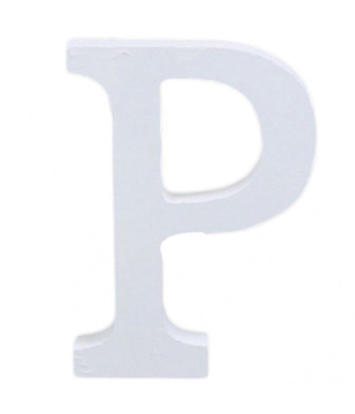 Lettera P In Legno Bianco 11cm Decorazione Confettata Compleanno Promessa Wedding         