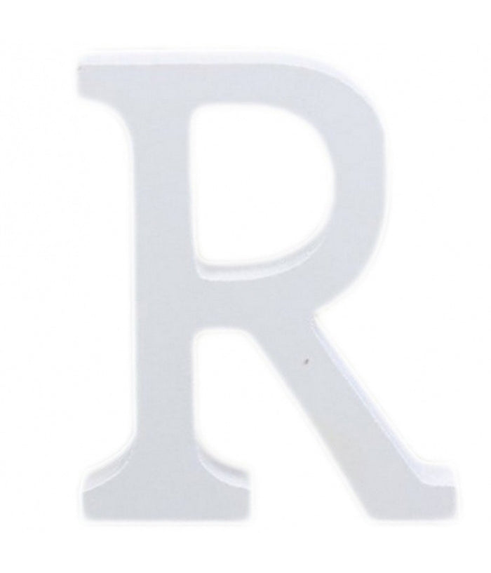 Lettera R Legno Bianco 11cm Decorazione Confettata Matrimoni Compleanno Promessa         
