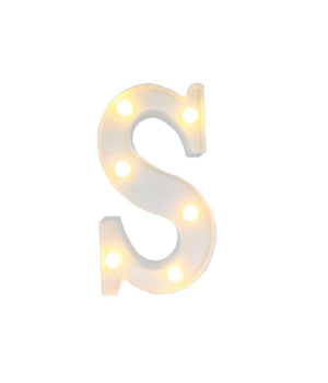 Lettera S Luminosa Con Luci Led A Batteria Decorazioni Per La Casa Dim. 22 Cm         