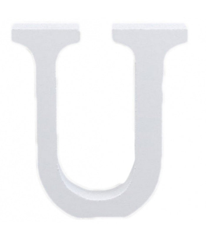 Lettera U In Legno Bianco 11cm Decorazione Confettata Compleanno Promessa Wedding         