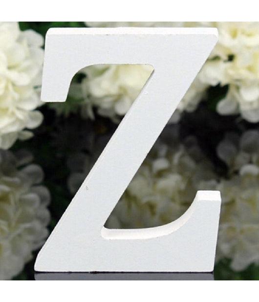 Lettera Z In Legno Bianco 11cm Decorazione Confettata Matrimoni Promessa Wedding         