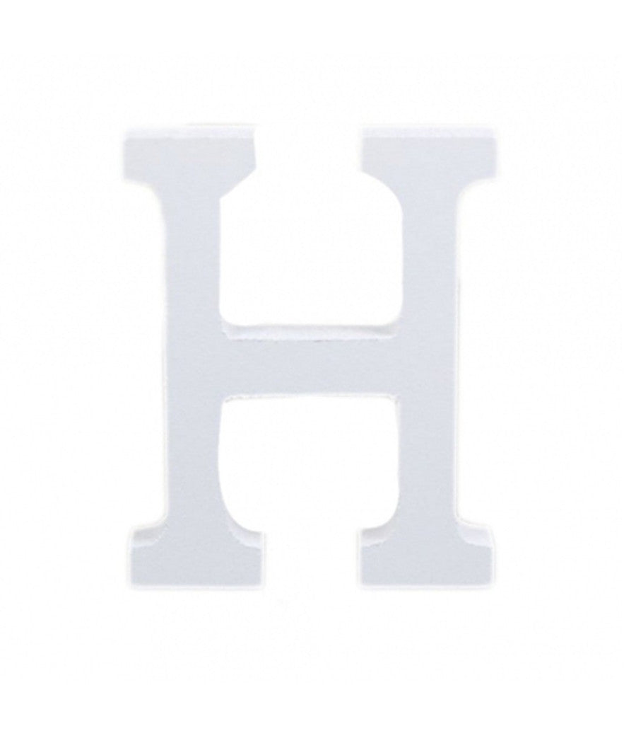 Lettere Alfabeto Lettera H In Legno Bianco H 11 Cm Decorazione Arredo Wedding         
