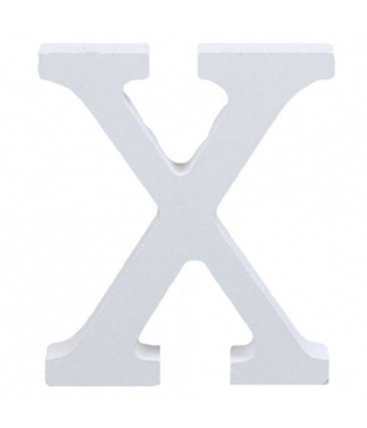 Lettere Alfabeto Lettera X In Legno Bianco H 11 Cm Decorazione Arredo Wedding         