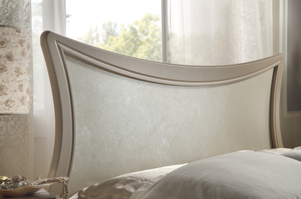 Letto sagomato matrimoniale tortora in legno