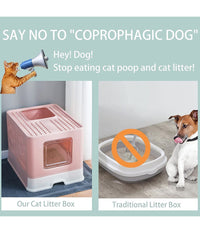 Lettiera Per Gatti Con Ingresso Dall'alto Coperchio Toilette Paletta In Plastica         