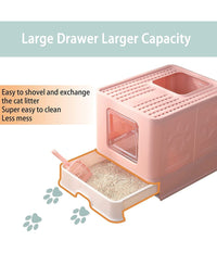 Lettiera Per Gatti Con Ingresso Dall'alto Coperchio Toilette Paletta In Plastica         