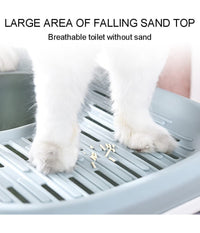 Lettiera Per Gatti Toilette Estraibile Cassetto Paletta Antispruzzo Sportello         