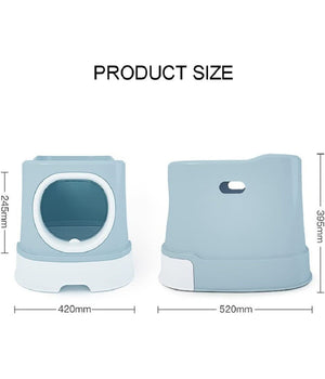 Lettiera Per Gatti Toilette Estraibile Cassetto Paletta Antispruzzo Sportello         