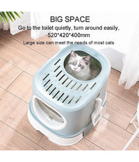 Lettiera Per Gatti Toilette Estraibile Cassetto Paletta Antispruzzo Sportello         