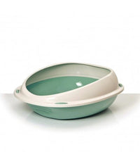 Lettiera Scoperta Per Gatti Gatto Shuttle Con Bordi Rialzati Salva Sporco 57 Cm  Verde       