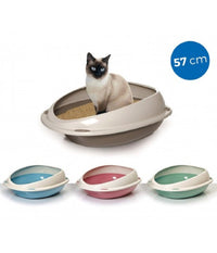 Lettiera Scoperta Per Gatti Gatto Shuttle Con Bordi Rialzati Salva Sporco 57 Cm         