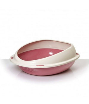 Lettiera Scoperta Per Gatti Gatto Shuttle Con Bordi Rialzati Salva Sporco 57 Cm  Rosa       