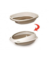 Lettiera Scoperta Per Gatti Gatto Shuttle Con Bordi Rialzati Salva Sporco 57 Cm         