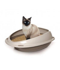 Lettiera Scoperta Per Gatti Gatto Shuttle Con Bordi Rialzati Salva Sporco 57 Cm         