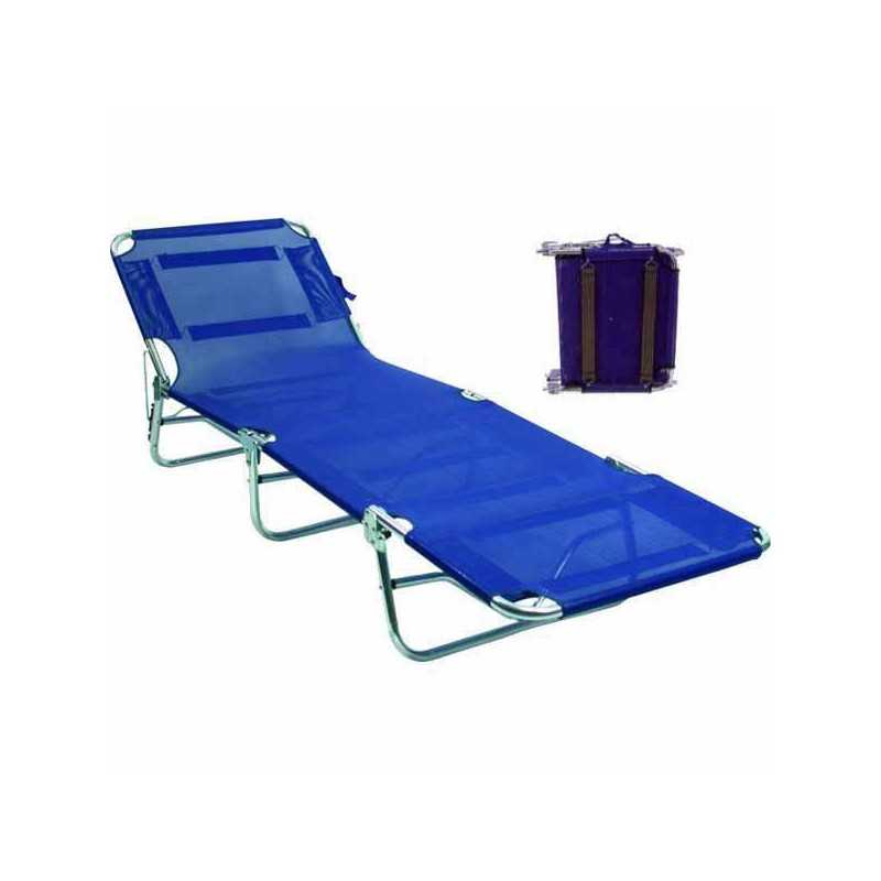 Lettino Alluminio Piuma Blu Vette 00043