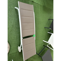 Lettino Con Ruote Alluminio Sandy/Text 2X1 Imbottito Tortora - 5 Posizioni Moia