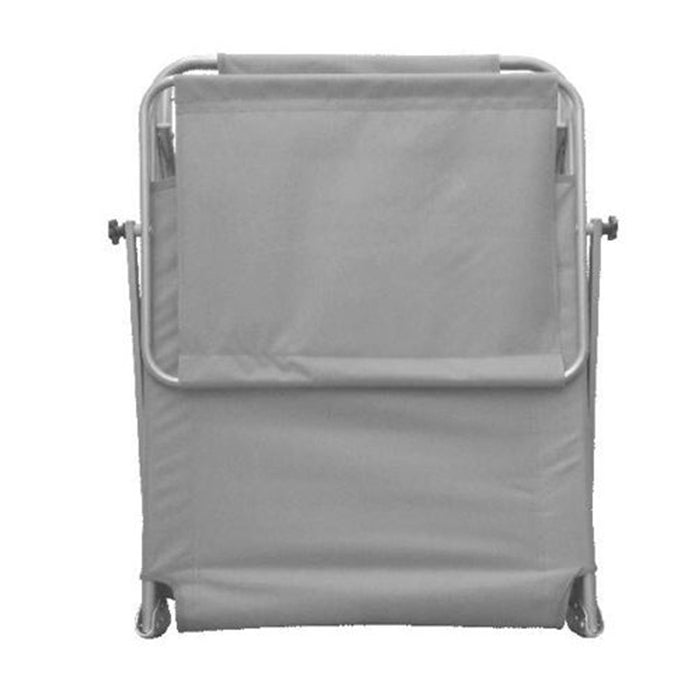 Trade Shop - Lettino Con Tettuccio Parasole Grigio Sdraio Prendisole 187x55x24 Cm Pieghevole 281019 -