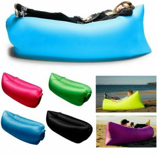 LETTINO GONFIABILE MARE PISCINA SACCO AD ARIA DIVANO BANANA LETTO SOFA MATERASSO SDRAIO - ZENCOCCO