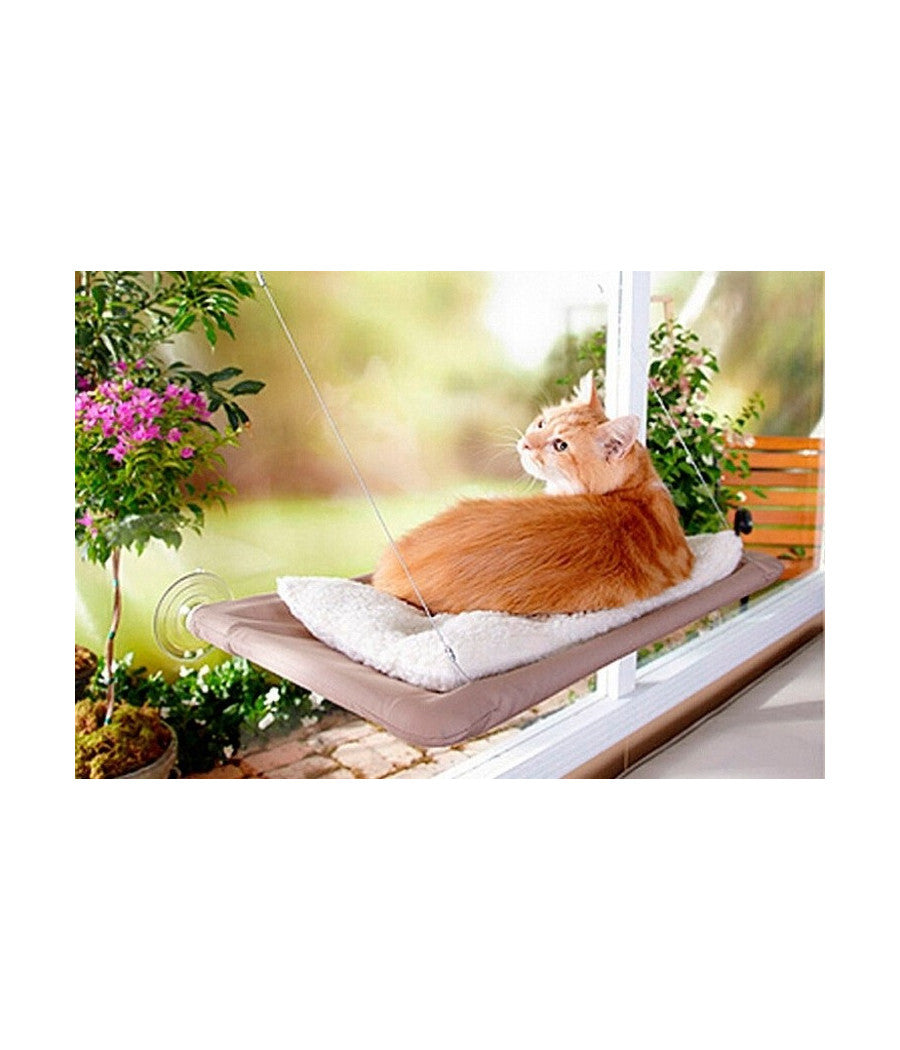 Lettino Lavabile Per Gatti A Muro Con Ventose 50 X 25 Cm X 7,5 Kg         