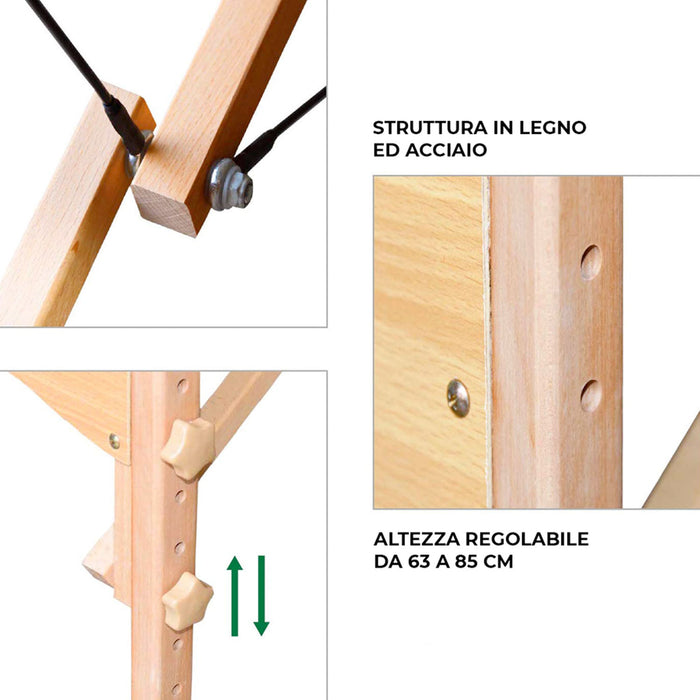 Lettino Massaggi Professionale per estetista e fisioterapia 3 Zone per estetista e fisioterapia.