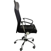 Sedia da ufficio Rotelle Girevoli e braccioli ergonomica. reclinabile e con altezza regolabile imbottita e rete traspirante FC-033