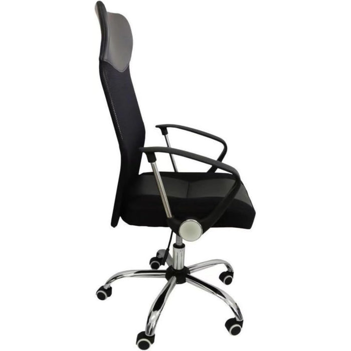 Sedia da ufficio Rotelle Girevoli e braccioli ergonomica. reclinabile e con altezza regolabile imbottita e rete traspirante FC-033