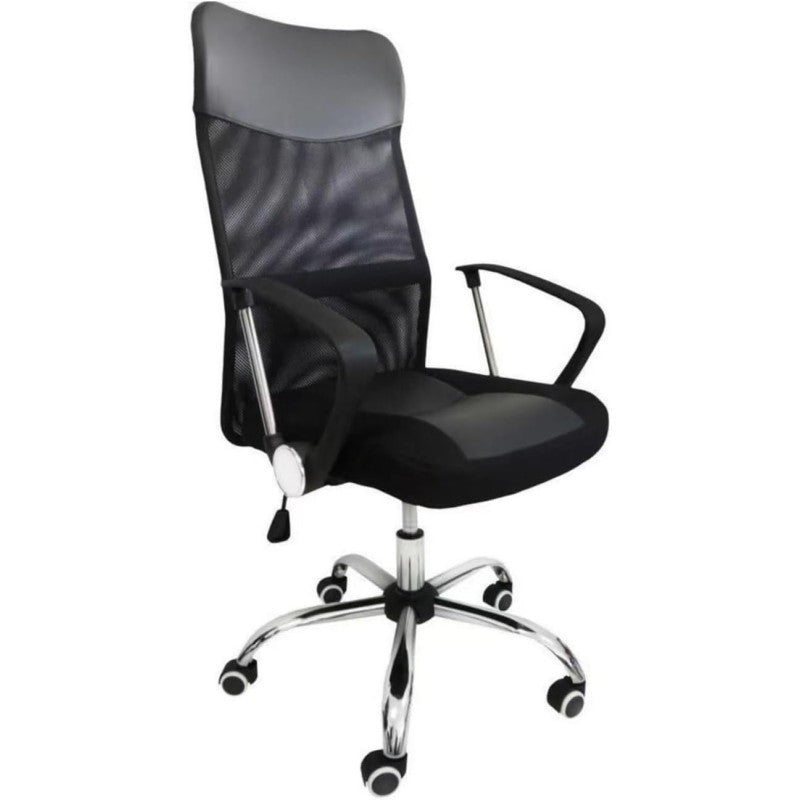 Sedia da ufficio Rotelle Girevoli e braccioli ergonomica. reclinabile e con altezza regolabile imbottita e rete traspirante FC-033