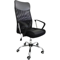 Sedia da ufficio Rotelle Girevoli e braccioli ergonomica. reclinabile e con altezza regolabile imbottita e rete traspirante FC-033