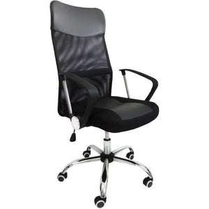 Sedia da ufficio Rotelle Girevoli e braccioli ergonomica. reclinabile e con altezza regolabile imbottita e rete traspirante FC-033