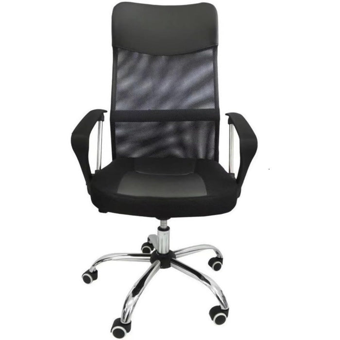 Sedia da ufficio Rotelle Girevoli e braccioli ergonomica. reclinabile e con altezza regolabile imbottita e rete traspirante FC-033