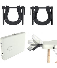 Lettino Massaggio Professionale 2 Zone In Legno, Pieghevole E Portatile X Estetiste, Massaggiatori Tattoo cod-01 - Colore Panna