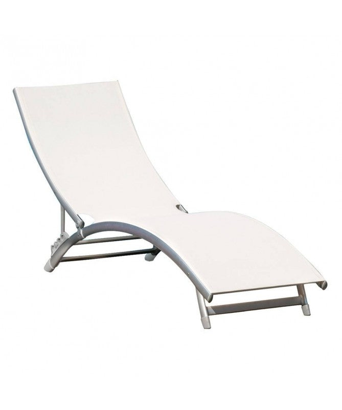 Lettino Onda MOIA in alluminio tortora