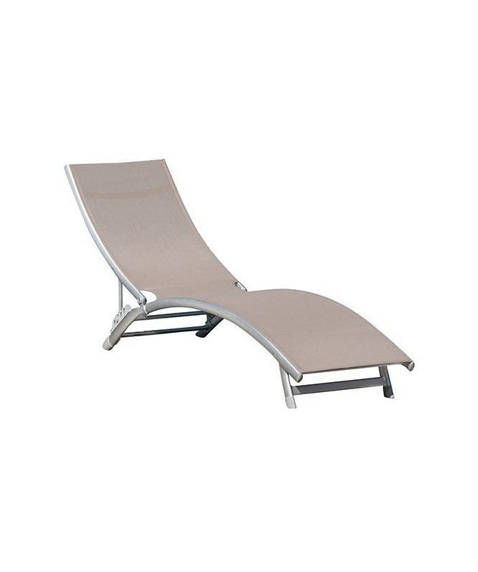 Lettino Onda MOIA in alluminio tortora