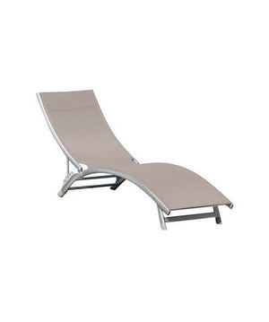 Lettino Onda MOIA in alluminio tortora