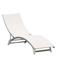 Lettino Onda MOIA in alluminio tortora