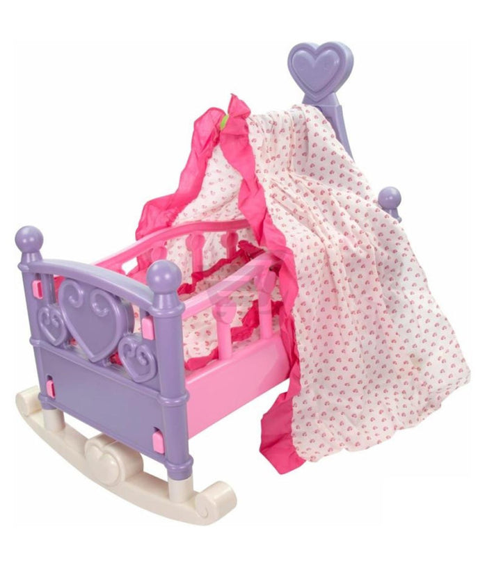 Lettino Per Bambole Baldacchino Letto Culla Bambolotti Con Biancheria E Cuscino         
