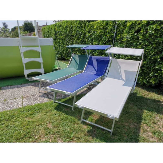 Lettino Prendisole Alluminio Sea V/I Blu Vette 04912
