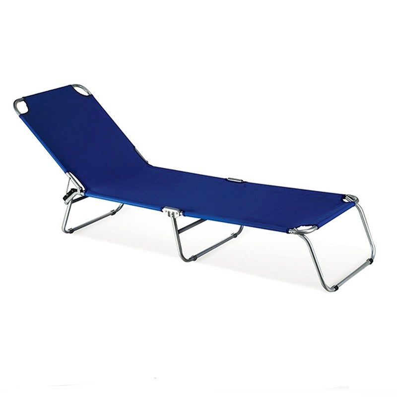 Lettino prendisole in acciaio Mod. Katia colore blu Confezione da 2 Pezzi - Arredo Giardino