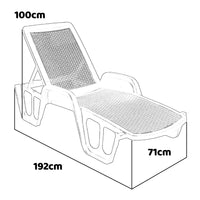 Lettino prendisole in polyrattan con schienale reclinabile. Lettino da giardino bordo piscina o spiaggia impilabile colore grigio antracite