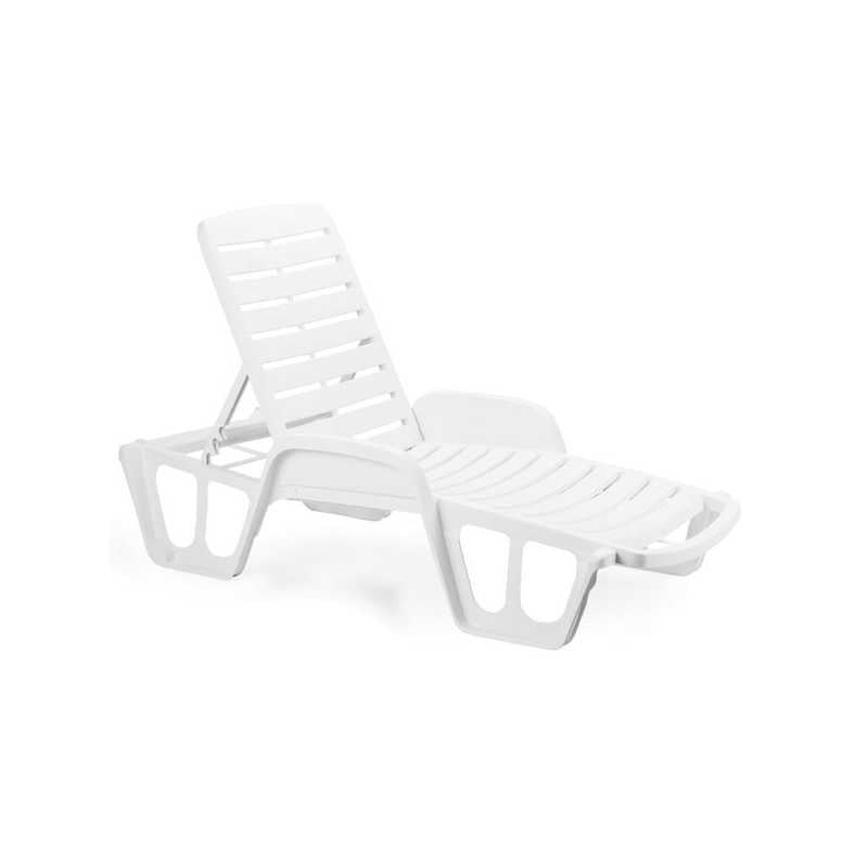 Lettino Resina Fisso Bianco Progarden