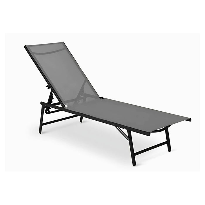 Trade Shop - Lettino Sdraio Mare Prendisole Reclinabile Pieghevole Praiano Piscina Sedia In Textilene -