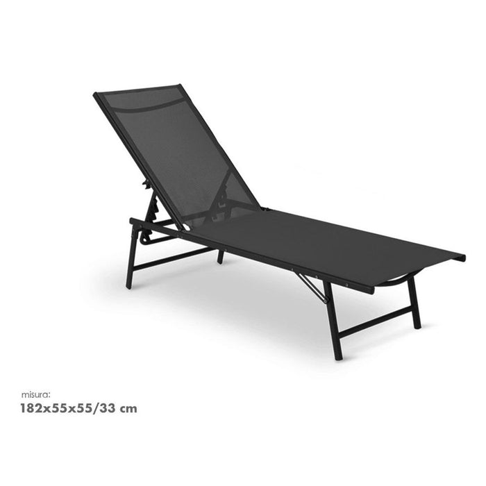Trade Shop - Lettino Sdraio Mare Prendisole Reclinabile Pieghevole Praiano Piscina Sedia In Textilene -