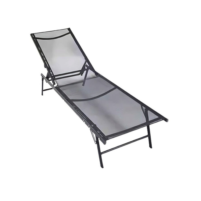 Trade Shop - Lettino Sdraio Mare Prendisole Reclinabile Pieghevole Praiano Piscina Sedia In Textilene -