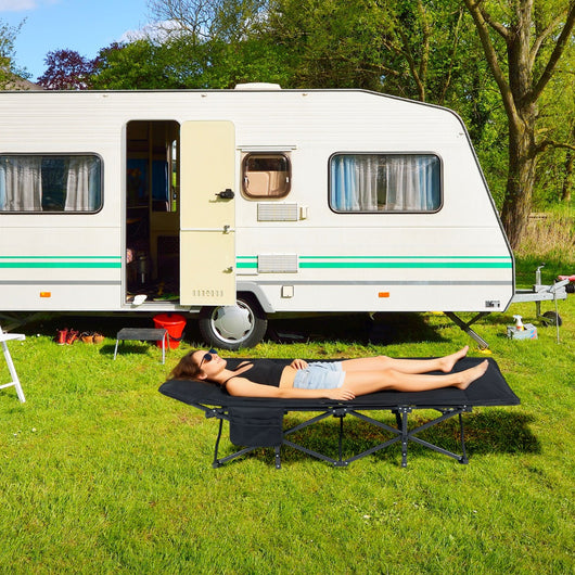 Lettino da campeggio pieghevole per adulti letto da dormire robusto con poggiatesta inclinato, Lettino portatile per viaggi-Poltrone e sdraio