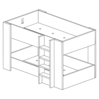 Letto a castello 2087 rovere grigio e lime 196.5x108x5x145.6H